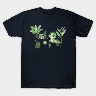 Crocodile Frog Watercolor T-Shirt